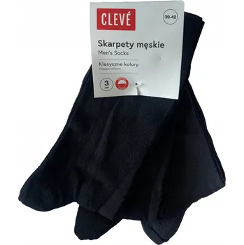 Pánské ponožky 3 PÁRY pánské ponožky bavlna ČERNÁ GRAFIT *39-42