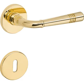 Dveřní kování TI - DIADEM - R 4009 5S rozety BB, klika/klika OLV - Mosaz leštěná lakovaná (01)