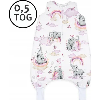 Zavinovačka LETNÍ Spací pytel s nohavicemi 56-68 XS 0,5 TOG BAVLNA 100% PRODUKT POLSKÝ