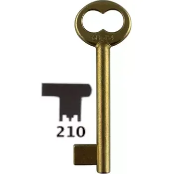 Klíč Klíč dózický úzký předřezaný A210 6HOB4 mosazný