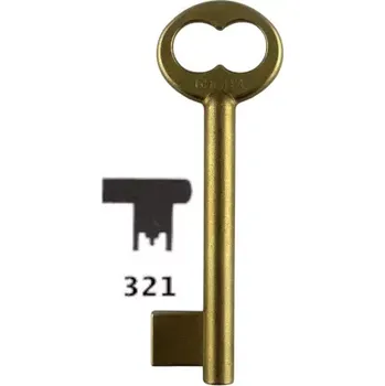 Klíč Klíč dózický široký předřezaný S321 6HOB3 mosazný