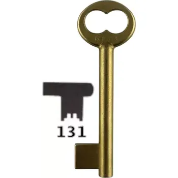 Klíč Klíč dózický široký předřezaný S131 6HOB3 mosazný