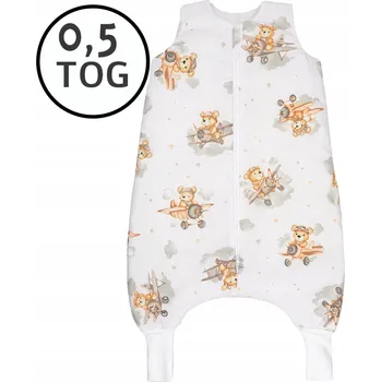 Fusak LETNÍ Spací pytel s nohavicemi 56-68 XS 0,5 TOG BAVLNA 100% PRODUKT POLSKÝ