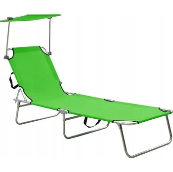 Zahradní lehátko VidaXL Zelené ocel Lehátko