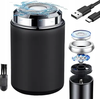 PÁNSKÝ MINI ELEKTRICKÝ HOLICÍ STROJEK VODĚODOLNÝ + MALÝ ČERNÝ ŠTĚTEC
