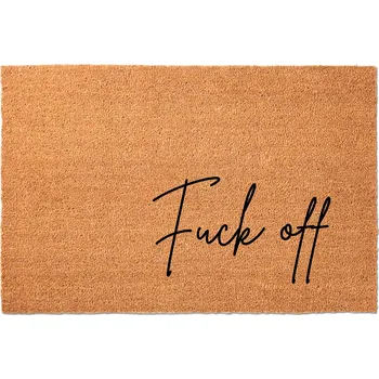 Rohožka KOKOSOVÁ ROHOŽKA PŘED DVEŘE NA BOTY 40cm x 60cm FUCK OFF