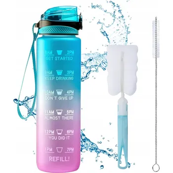 Láhev LÁHEV NA VODU MOTIVAČNÍ SPORTOVNÍ LAHEV NA PITÍ S ODMĚRKOU FITNESS 1000 ML