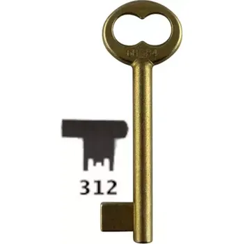 Klíč Klíč dózický úzký předřezaný A312 6HOB4 mosazný