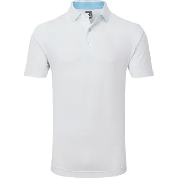 Pánské tričko FootJoy Stretch Lisle Dot Print pánské triko, bílé, vel. XL
