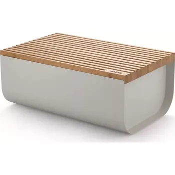 chlebník Chlebník s prkénkem Alessi-Mattina,světle šedý