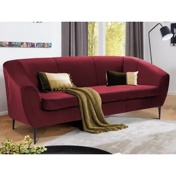 Pohovka Trojmístná pohovka Olivio, červená sametová látka