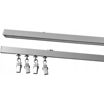 Obraz Stropní Garnýž KWADRO 360 cm Stříbro stříbrná sada