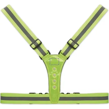 Reflexní pásek s LED diodou 10 BACK, 25x35mm Sítotisk, 1 barva