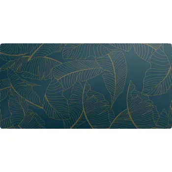 Obraz Ochranná vinylová podložka pro firmy a kanceláře Listy na tmavém pozadí 90x45 cm