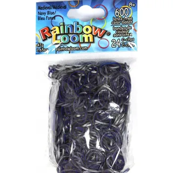 kreativní sada Rainbow Loom Original - gumičky - 600ks -středověké tm. modrá