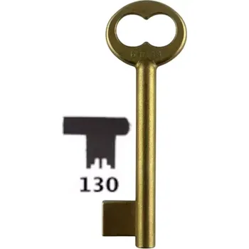 Klíč Klíč dózický široký předřezaný S130 6HOB3 mosazný