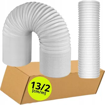 Klimatizace TRUBKA KLIMATIZACE 13 cm na 2 m PRO PŘENOSNOU KLIMATIZACI BÍLÁ OKNO KOMÍN