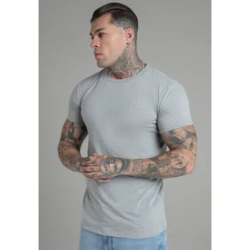 Pánské tričko SikSilk Melírované Šedé Tričko Velikost: XS