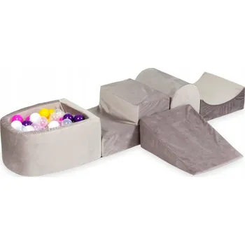 Dětské hřiště Pěnové dětské hřiště se skluzavkou a bazénkem, micro lila