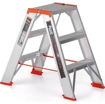 Železářství Alve 94312 - Schůdky 280cm oboustranné hliníkové, 2 x 12 příčky, FORTE Premium