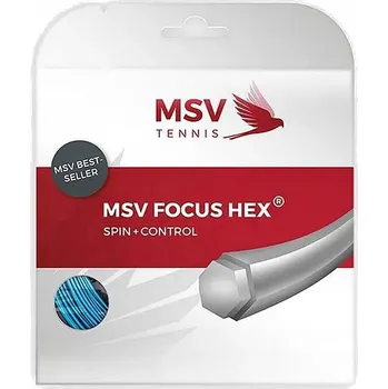 Struna na výplet tenisové rakety Tenisový výplet MSV Focus Hex 1,23 mm / 12 m modrý