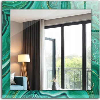 Zrcadlo Závěsné zrcadlo v loftu s potiskem 60 x 60 cm