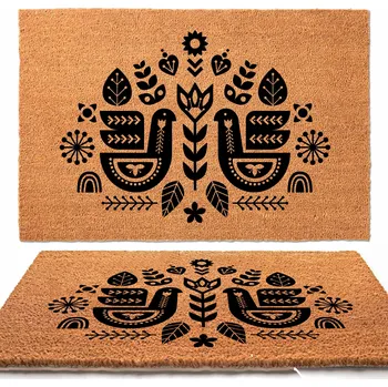Rohožka Kokosová rohožka venkovní na boty 40x60cm - Lidový vzor