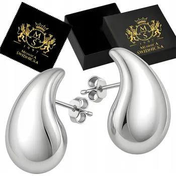 Náušnice KRÁSNÉ STŘÍBRNÉ NÁUŠNICE SLZY PEcky ŠROUBKY STŘÍBRO 925 JAKO DÁREK