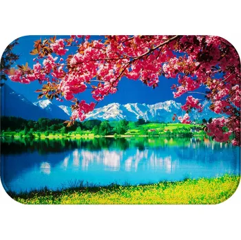 Koupelnová předložka KOUPELNOVÁ PŘEDLOŽKA PROTISKLUZOVÁ ANTIBAKTERIÁLNÍ 60X40 HIT JEZIORO RÓŻOWY