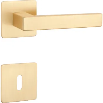 SH - KVADRAT - HR 1760 3SM rozety BB, klika/klika OLS - Mosaz broušená