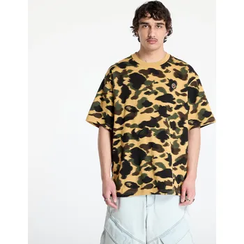 Pánské tričko Tričko A BATHING APE 1St Camo Jacquard Ape Head Relaxed Fit Tee UNISEX Yellow M