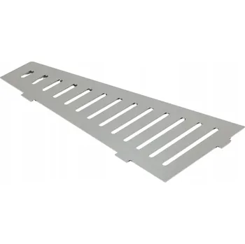 Drátěná police ROHOVÁ SPRCHOVÁ POLICE DO SPÁRY TRAPÉZOVÁ STŘÍBRNÁ KARTÁČOVANÁ Z NEREZOVÉ OCELI