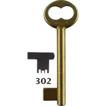 Klíč Klíč dózický úzký předřezaný A302 6HOB4 mosazný