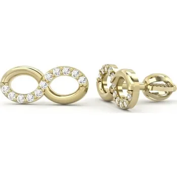Šperk Couple, Zlaté náušnice Forever, žluté zlato se zirkony, 585-66-3-0232.0Z00.0.00.001.05