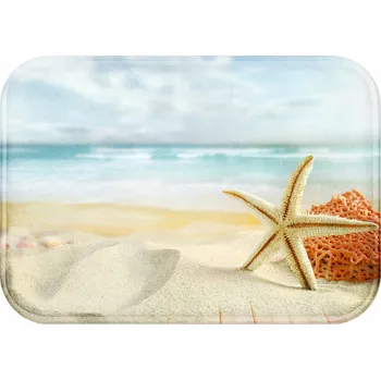 Koupelnová předložka KOUPELNOVÁ PŘEDLOŽKA ROHOŽKA PROTISKLUZOVÁ ANTIBAKTERIÁLNÍ 60X40 PIASEK MORZE (PÍSEK MOŘE)
