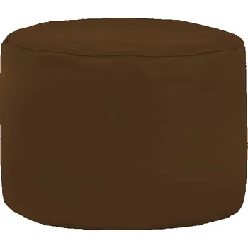 Taburet Taburetka Cilindro hnědá ekokůže