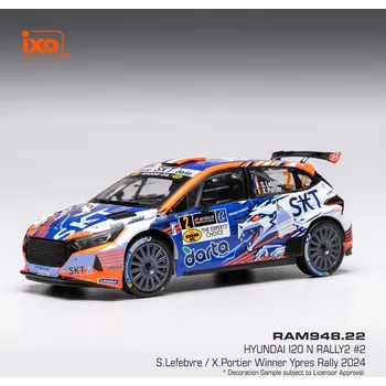 autíčko Hyundai i20 N Rally2 - Rally Ypres 2024 #2 Lefebvre - Portier 1:43 IXO