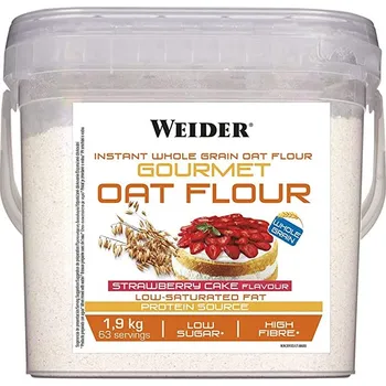 Fitness strava Weider Gourmet Oat Flour 1,9 kg Příchuť: bílá čokoláda