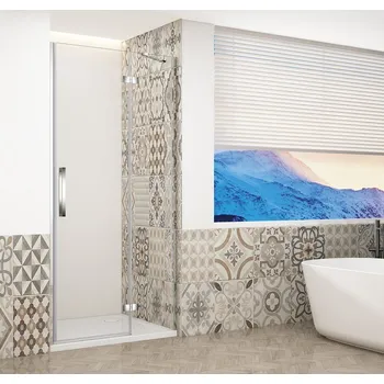 Gelco Trinity Chrom sprchové dveře do niky 90 x 200 cm otevírací pravá aluchrom sklo čiré GT1290CR-CH