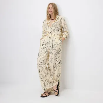 Dámské kalhoty Reserved - Vzorované kalhoty z viskózy - vícebarevná - YH546-MLC - YH546-MLC-XXL