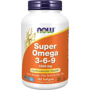 Fitness strava NOW Foods Super Omega 3-6-9 1200 mg 180 kapslí