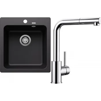 Granitový dřez Set RS Blanco Naya 45 + Blanco Mila-S (antracit + chrom)