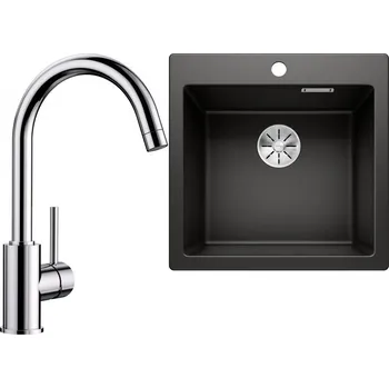 Granitový dřez Set RS Blanco Pleon 5+ Blanco Mida (antracit + chrom)