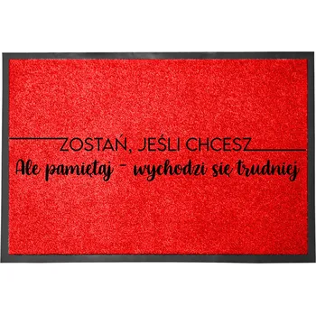 Vstupní rohožka 40x60 ČERVENÁ - Zůstat snadné, odejít těžší