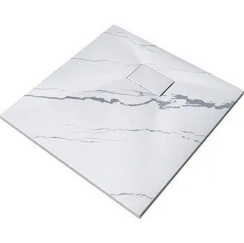 Sprchová vanička Besco Čtvercová sprchová vanička z SMC kompozitu VEXO MARBLE SQ 80x80 (90x90) Rozměry (cm): 90x90