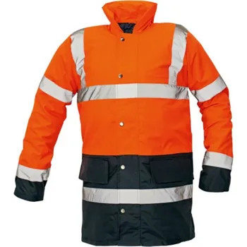 pracovní bunda Cerva Bunda reflexní nepromokavá zimní SEFTON oranžová/námořnická modrá XXL