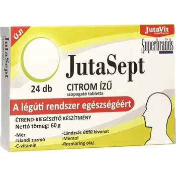 Fitness strava JutaVit JutaSept Lozenges 24 tablet Příchuť: citron