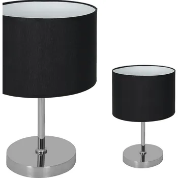 Stojací lampa Stolní lampa Casino, 1x černé textilní stínítko, ch