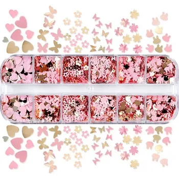 Dekorace do pryskyřice – růžovozlatý mix