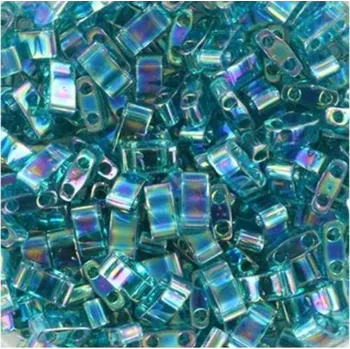 Korálek Miyuki Half Tila 5/2,4mm transparant ab teal (HTL-2458)